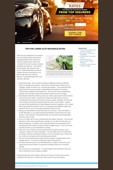 Smart Auto Insurance Rates: Low Auto Insurance Rates